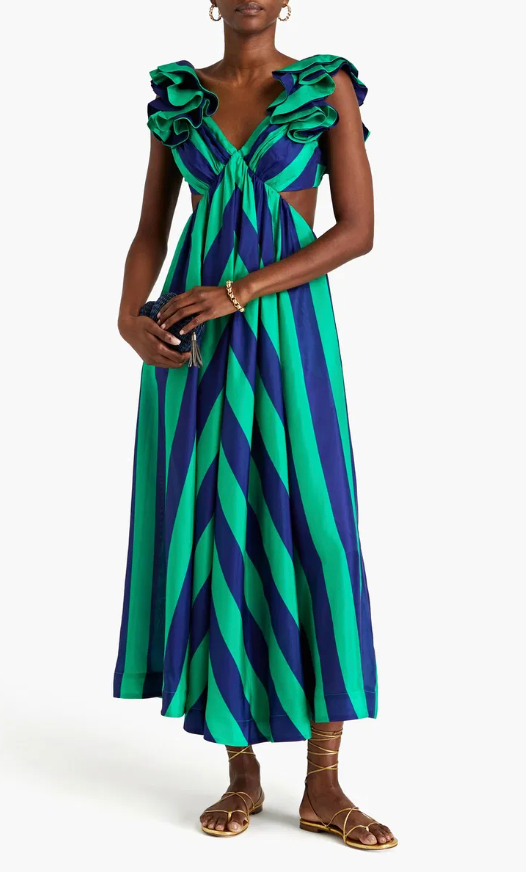 Zimmermann Striped Silk Maxi Dress size 1 US 6