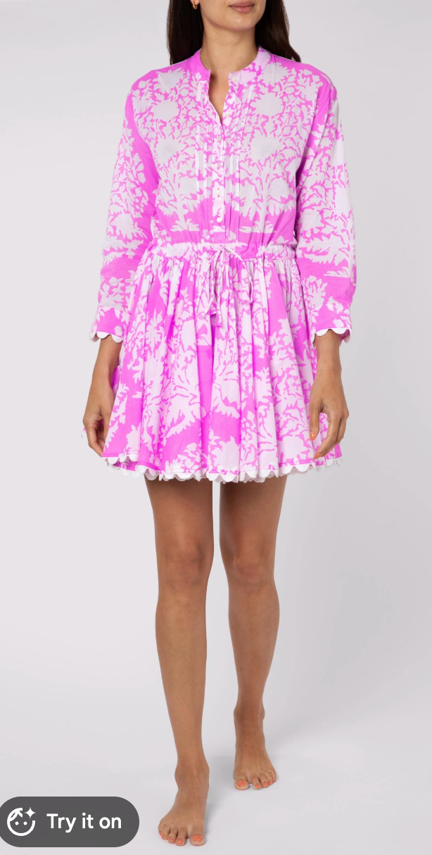 Juliet Dunn loral Cotton Mini Dress size 2
