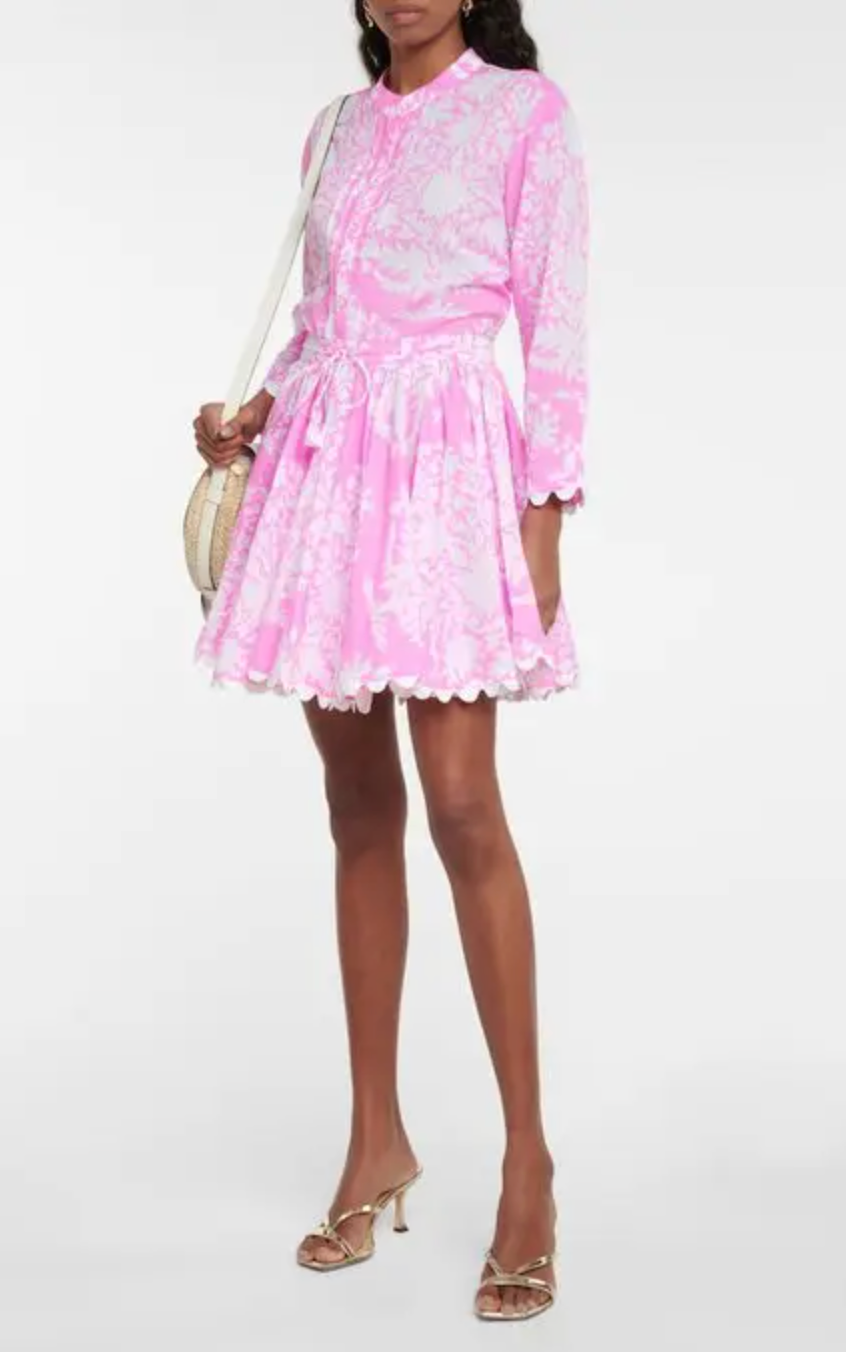Juliet Dunn loral Cotton Mini Dress size 2