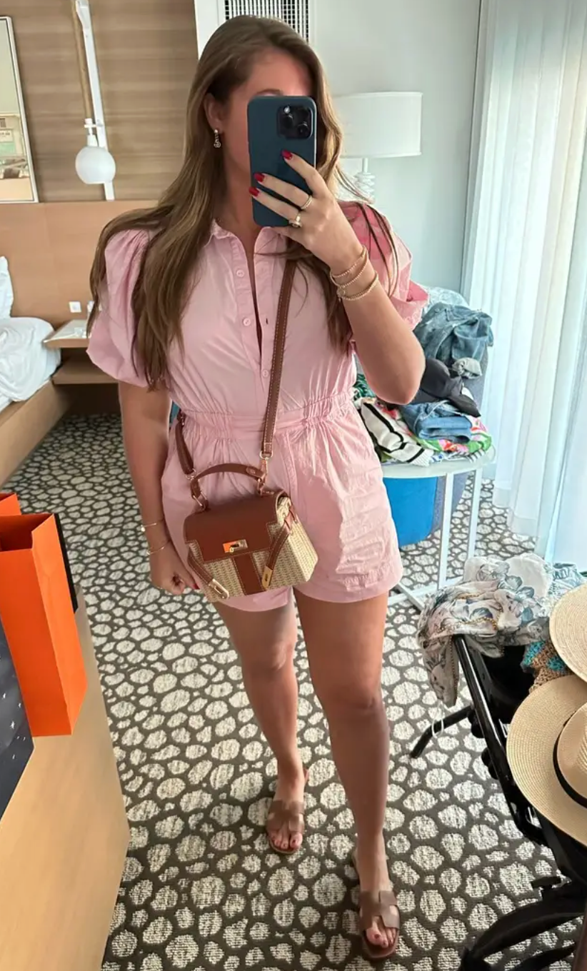 Hunter Bell Pia Puff Sleeve Romper size 2