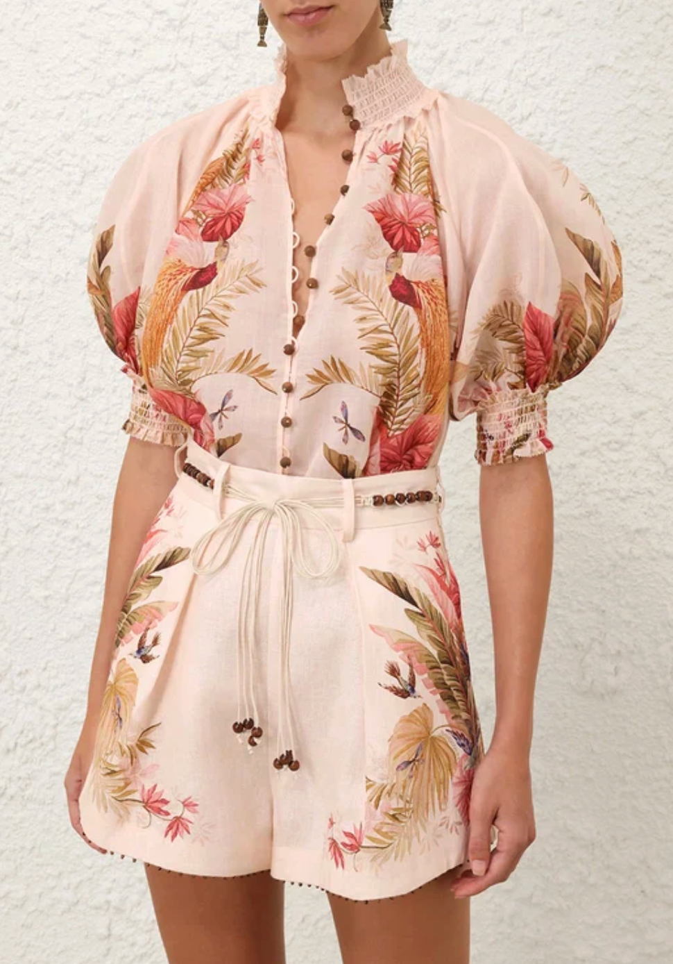 Zimmermann Ascension Tuck Short with Ascension Billow Blouse size 2 US 8