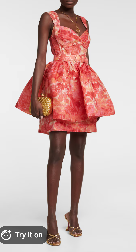 Zimmermann High Tide Mini Dress in Pink size 0 US 4