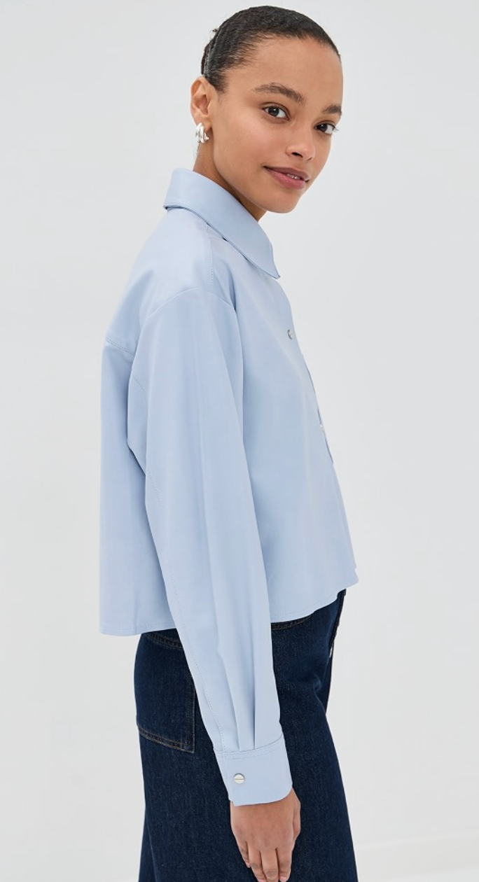 TWP Little Big Joe Cropped Button-Front Shirt size M / L