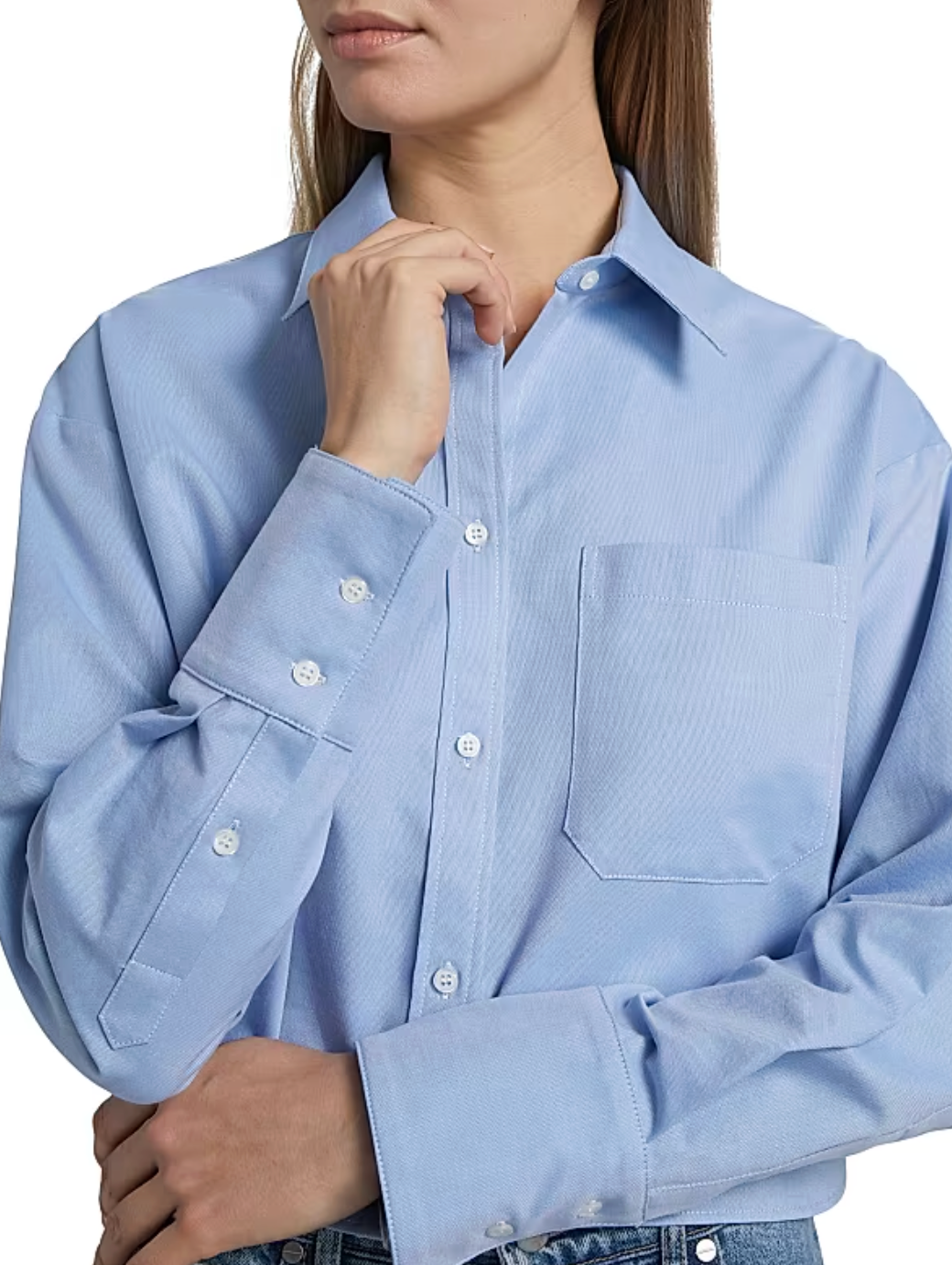 TWP Little Big Joe Cropped Button-Front Shirt size M / L