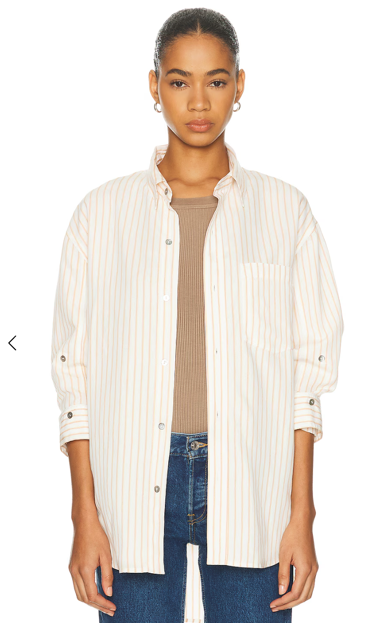 Citizens of Humanity Kayla Shirt In Sherbet Stripe size L