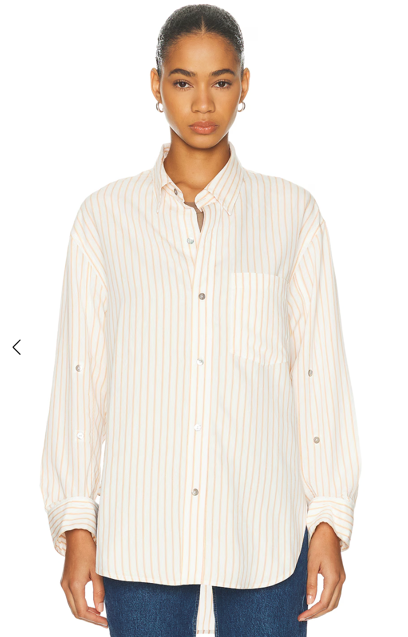 Citizens of Humanity Kayla Shirt In Sherbet Stripe size L