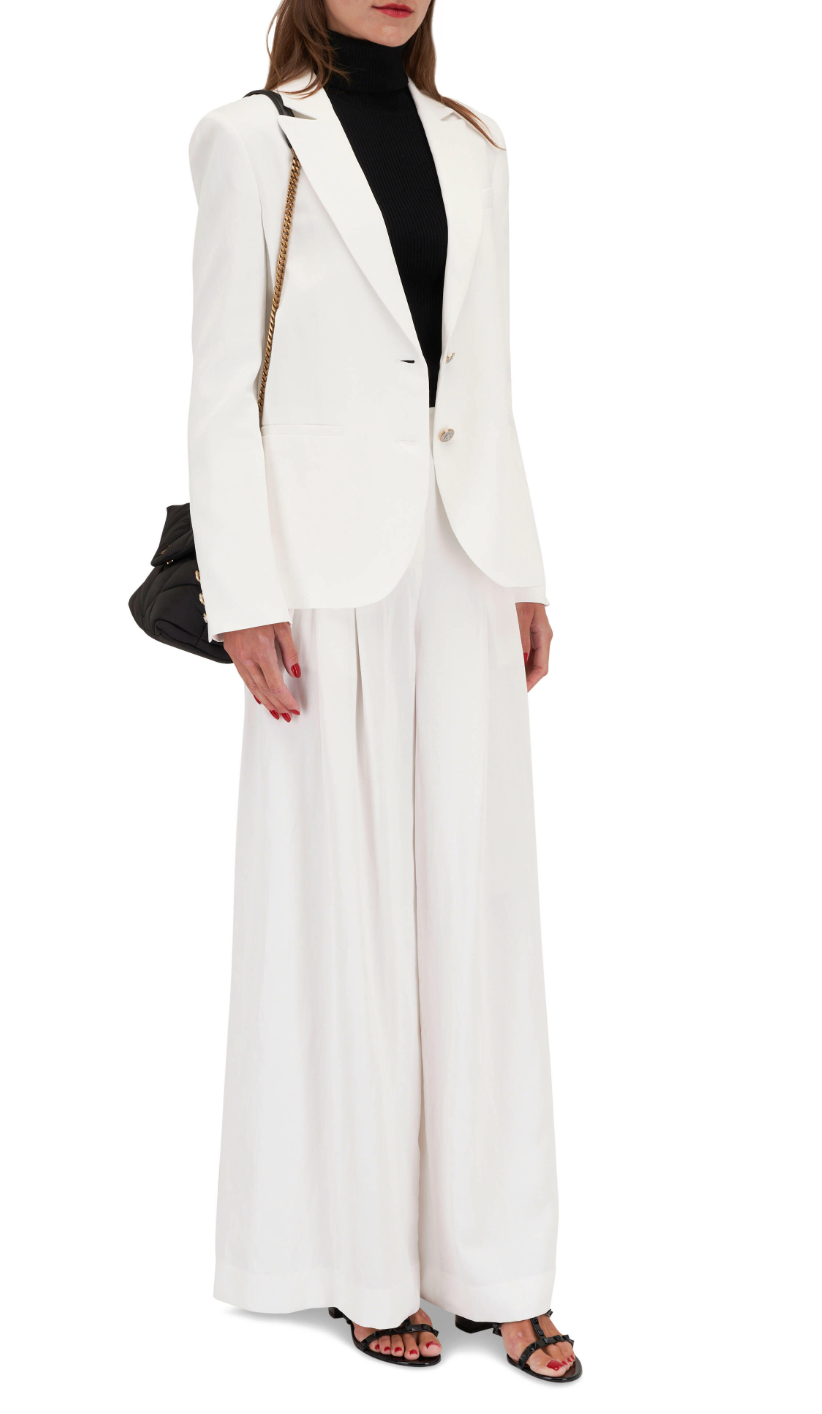 TWP Boyfriend Blazer with Zipper in White size S