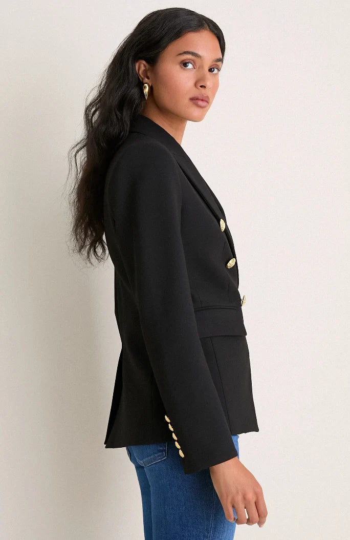 Veronica Beard Miller Dickey Blazer Jacket Black and Gold size 4