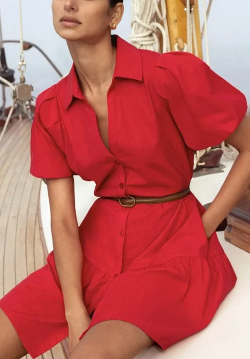 Brochu Walker Mini Havana Dress Carmine Red size M