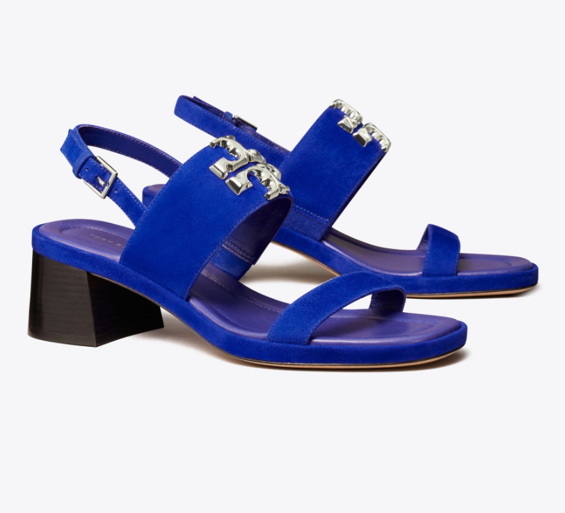 Tory Burch Eleanor Heel Sandal in Marine Amore size 7