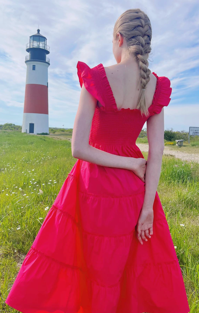 Hill House The Ellie Nap Dress in Red size S