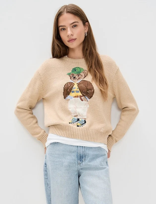 Polo Ralph Lauren Tan Bear Sweater size XS