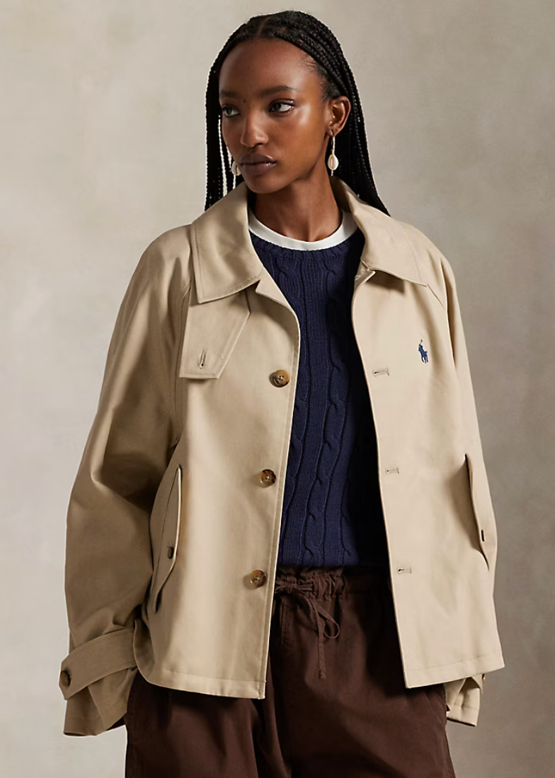 Polo Ralph Lauren Cotton Twill Jacket in Beige size XS