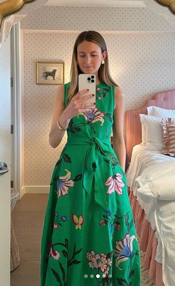 Fanm Mon Gloriosa Hand-Embroidered Sleeveless Midi Dress size L