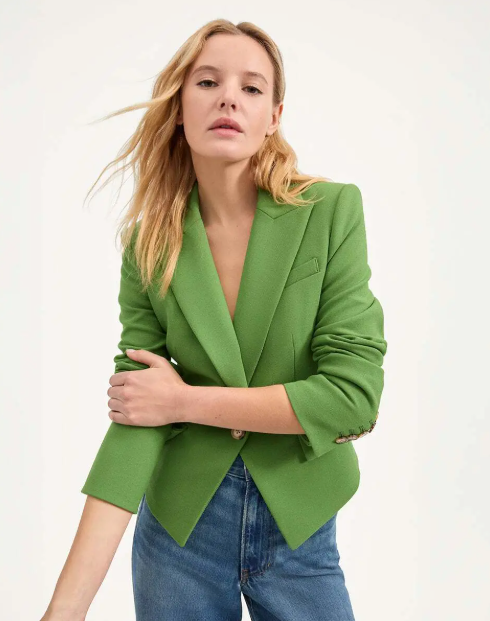 Veronica Beard Hosanna Dickey Jacket Blazer in Lemongrass size 2