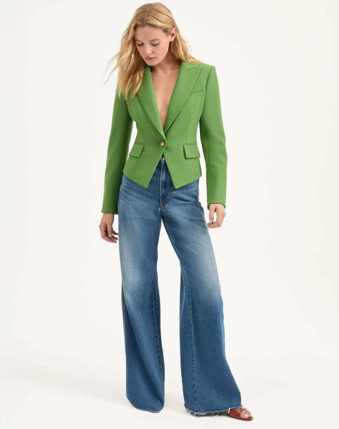 Veronica Beard Hosanna Dickey Jacket Blazer in Lemongrass size 2