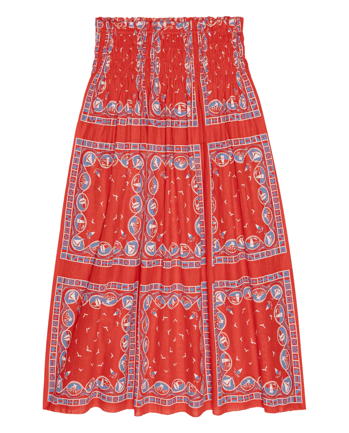 The Great The Canary Skirt Red Sailboat Bandana size 2 US M