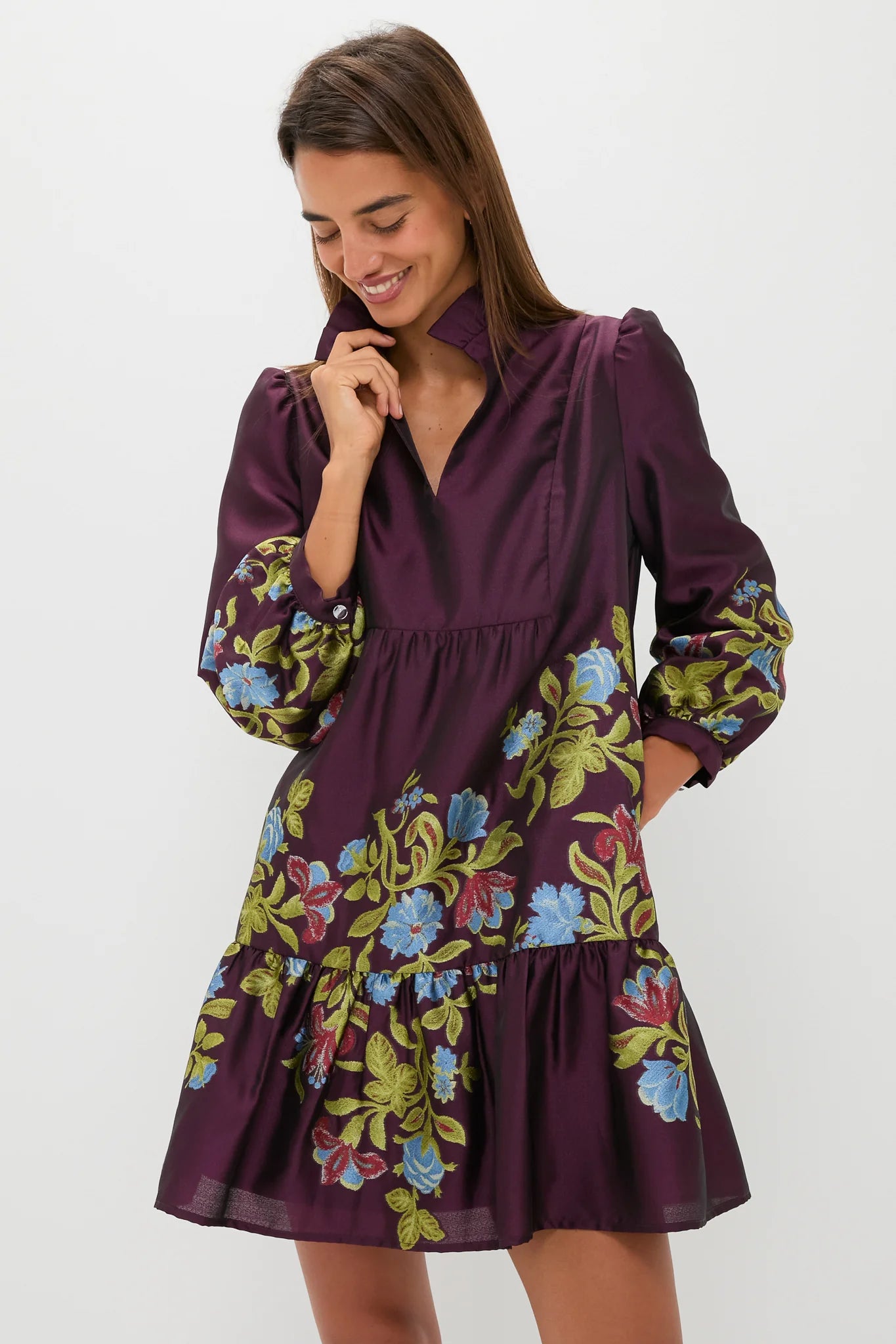 Tuckernuck Winetasting Dianthus Jacquard Palmerston Dress size L