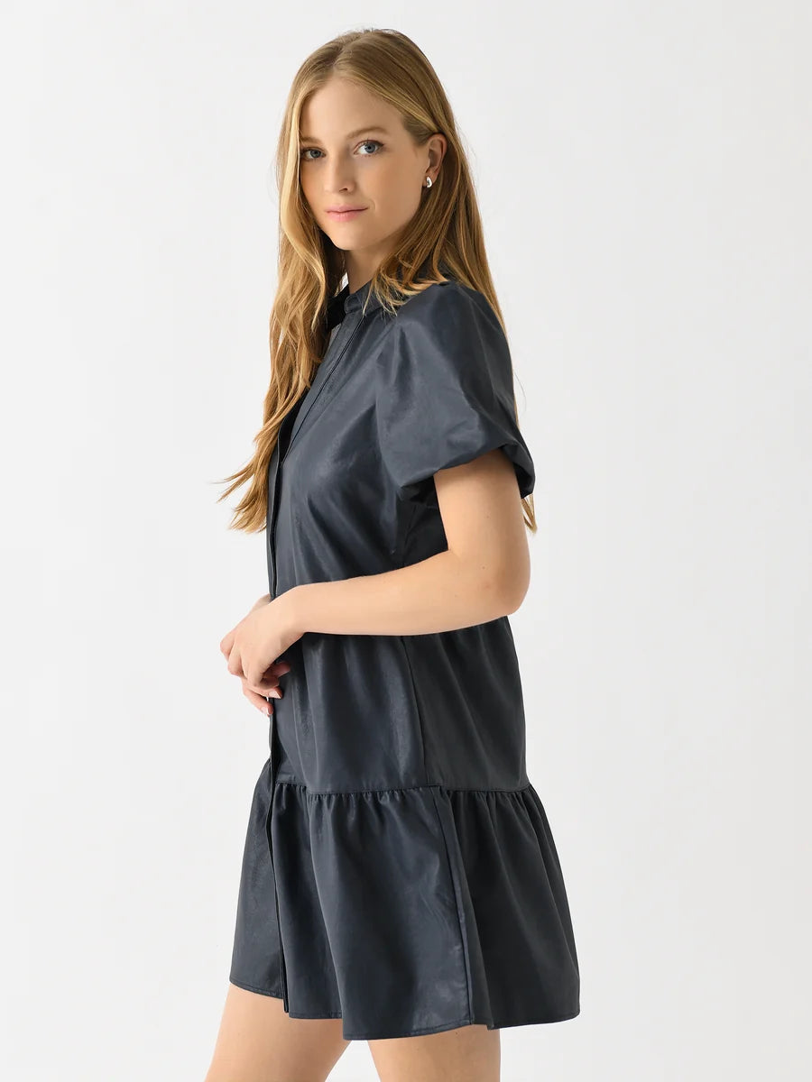 Brochu Walker The Havana Vegan Leather Mini Dress size M