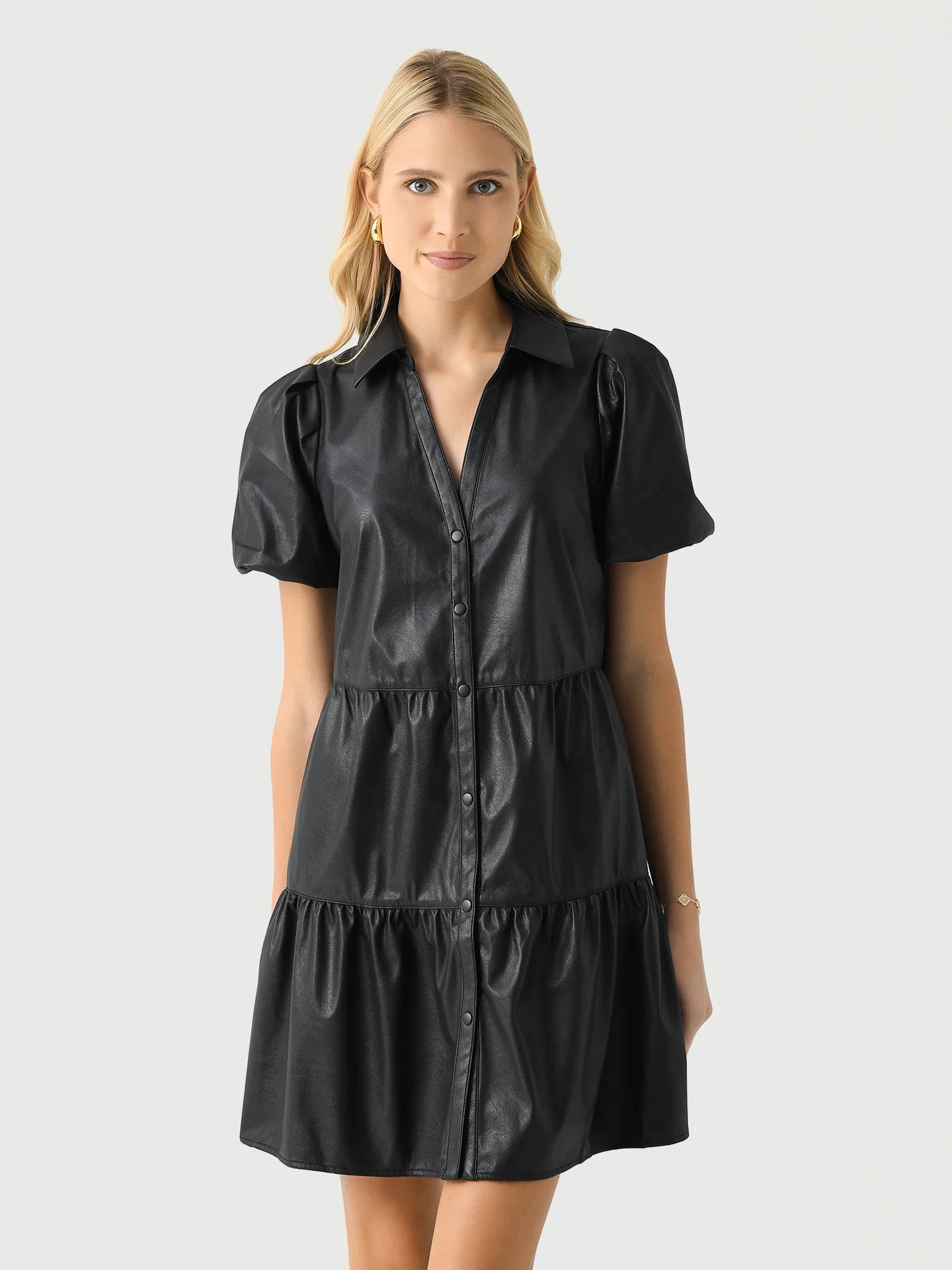 Brochu Walker The Havana Vegan Leather Mini Dress size M