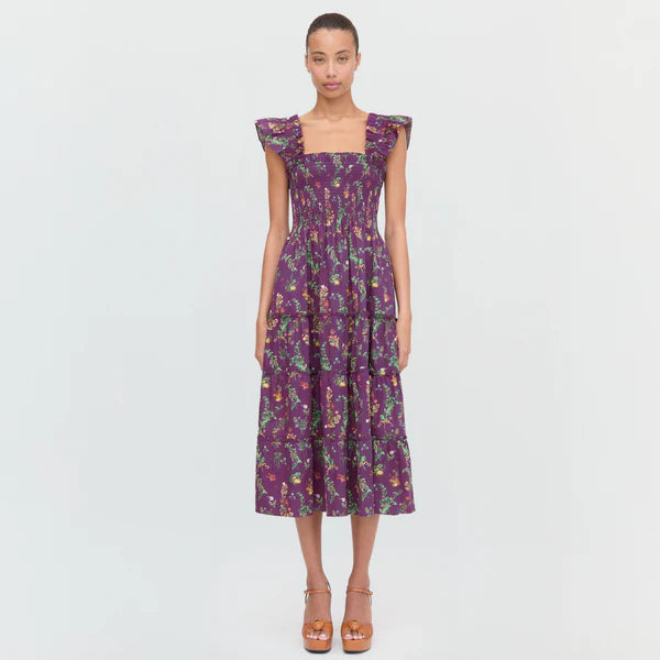 Hill House The Ellie Nap Dress in Magic Orchard Stephanie Fishwick Edition size XS