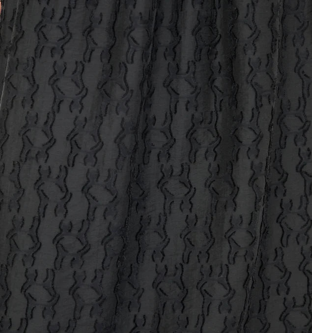Hill House The Cosima Nap Dress in Black Fil Coupé size S
