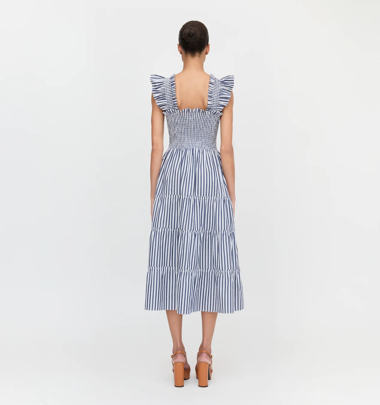 Hill House The Ellie Nap Dress in Navy Stripe size XS