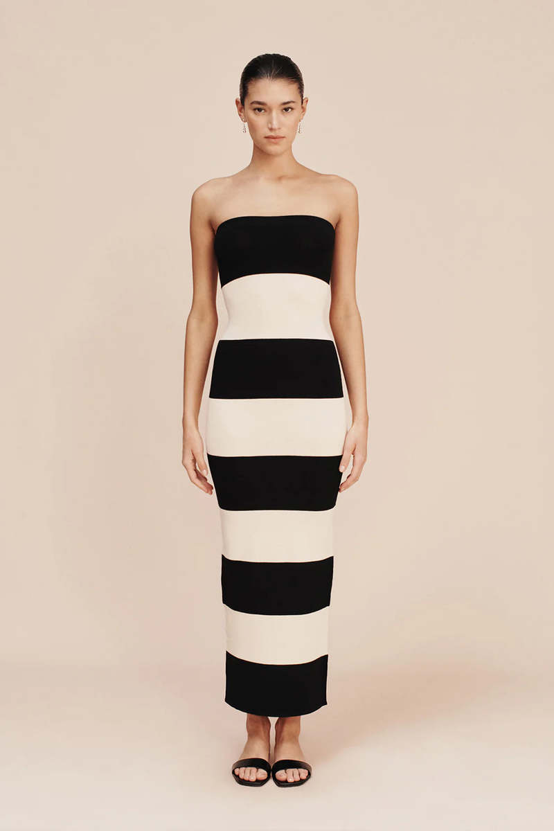 Posse Theo Strapless Striped Dress size S