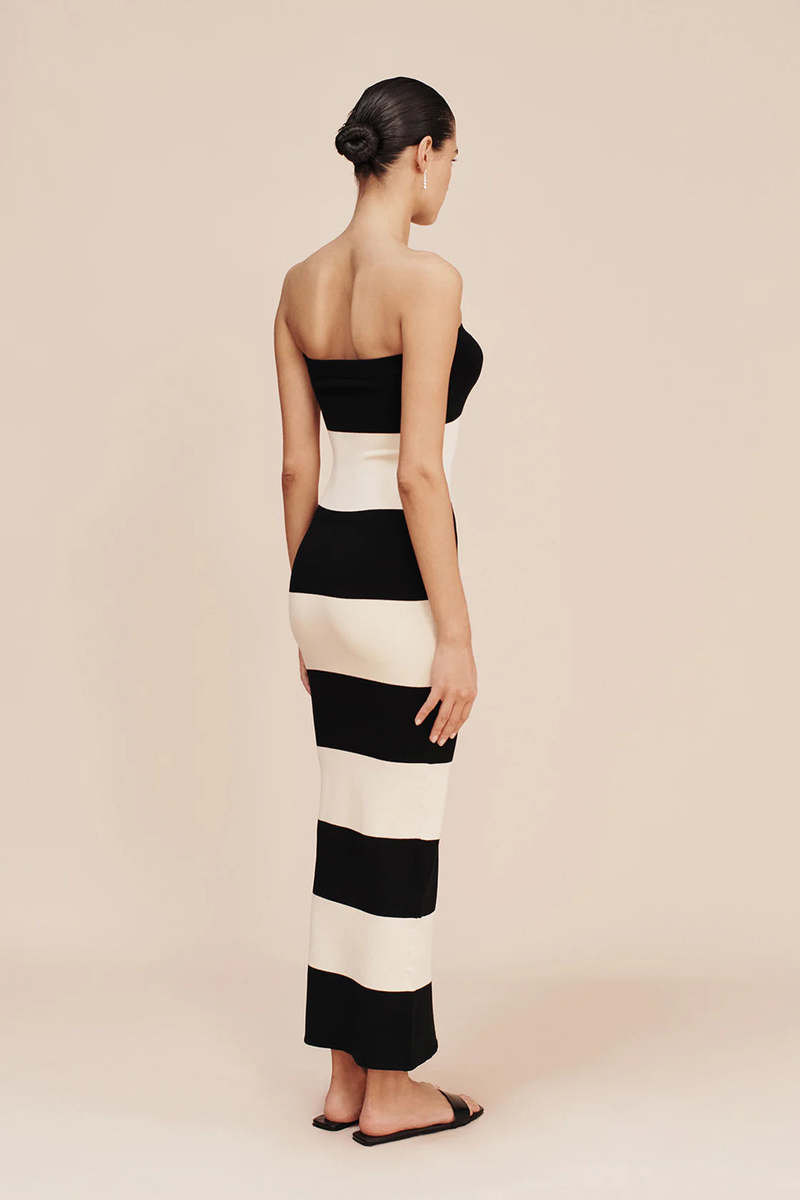Posse Theo Strapless Striped Dress size S