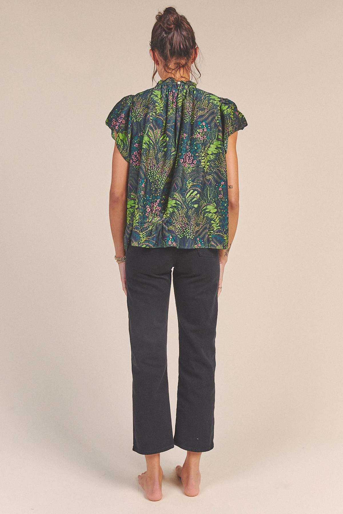 Trovata Carla High neck Shirt Forest Fern size M