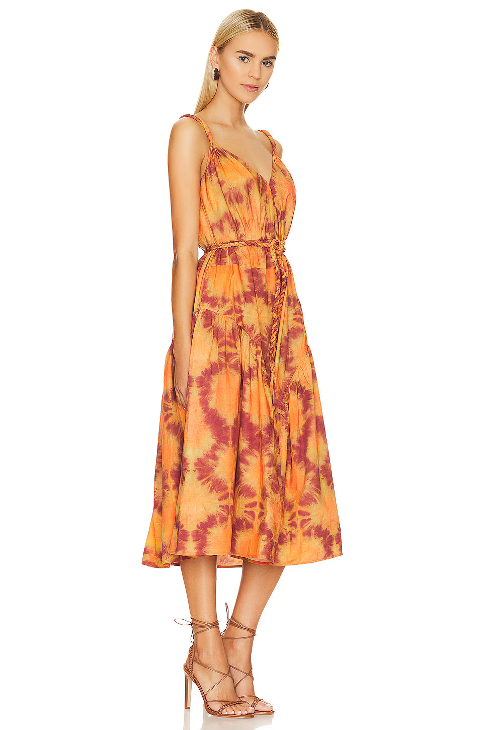 Ulla Johnson Valentina Midi Dress in Red Topaz size 4