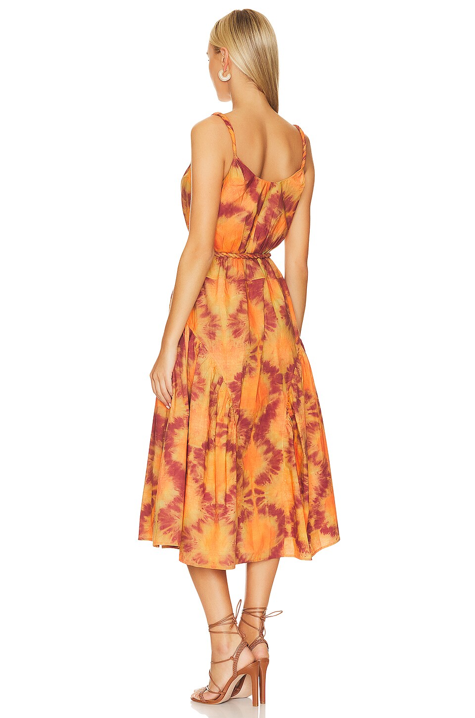Ulla Johnson Valentina Midi Dress in Red Topaz size 4