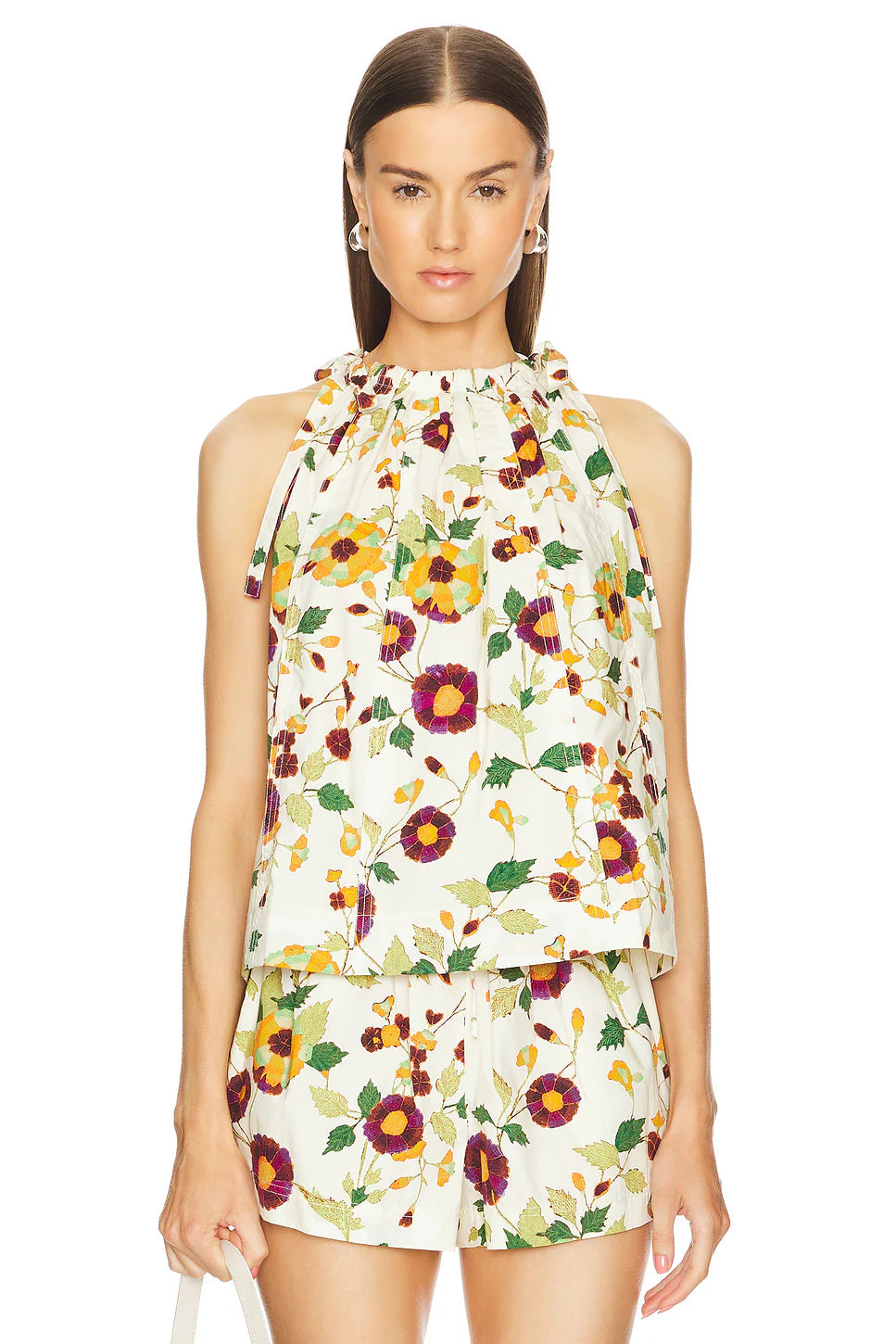 Ulla Johnson Zoe Top and Marn Shorts in White Iris size 4 / 6
