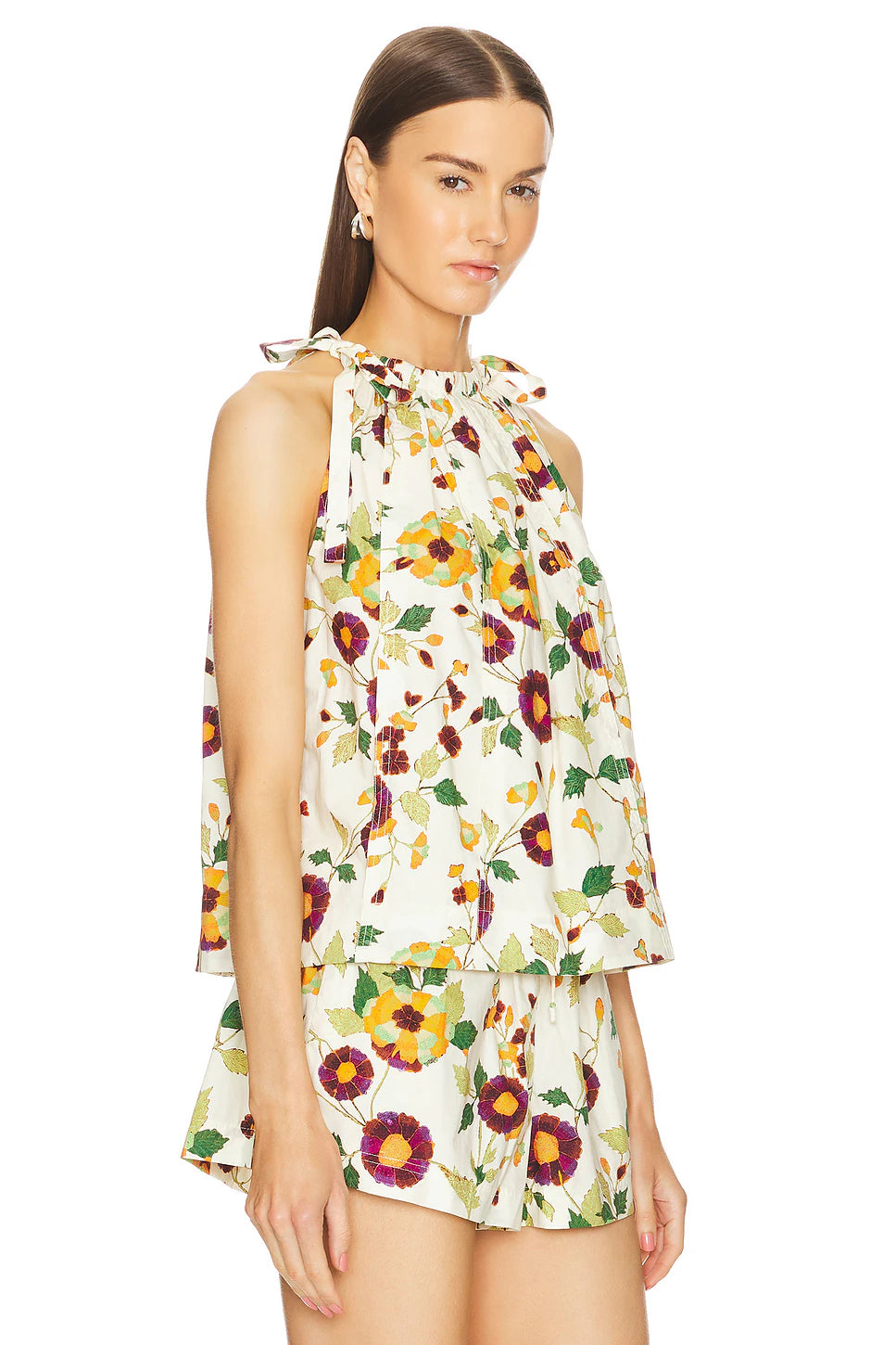 Ulla Johnson Zoe Top and Marn Shorts in White Iris size 4 / 6