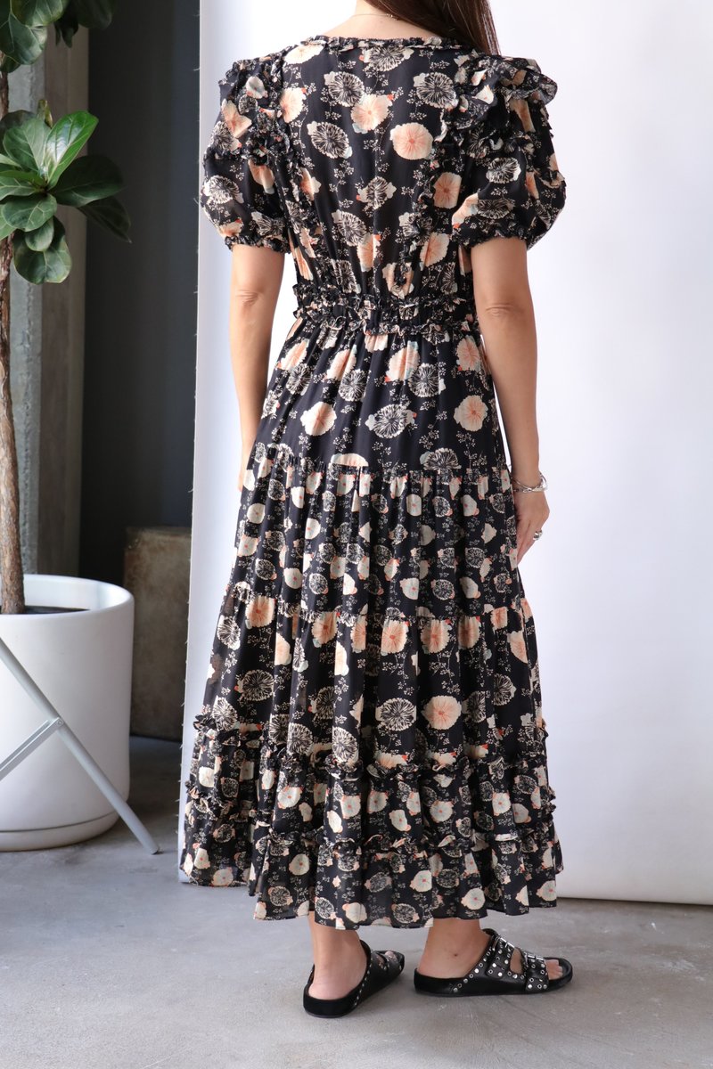 Ulla Johnson Irvette Dress Noir Floral size 6