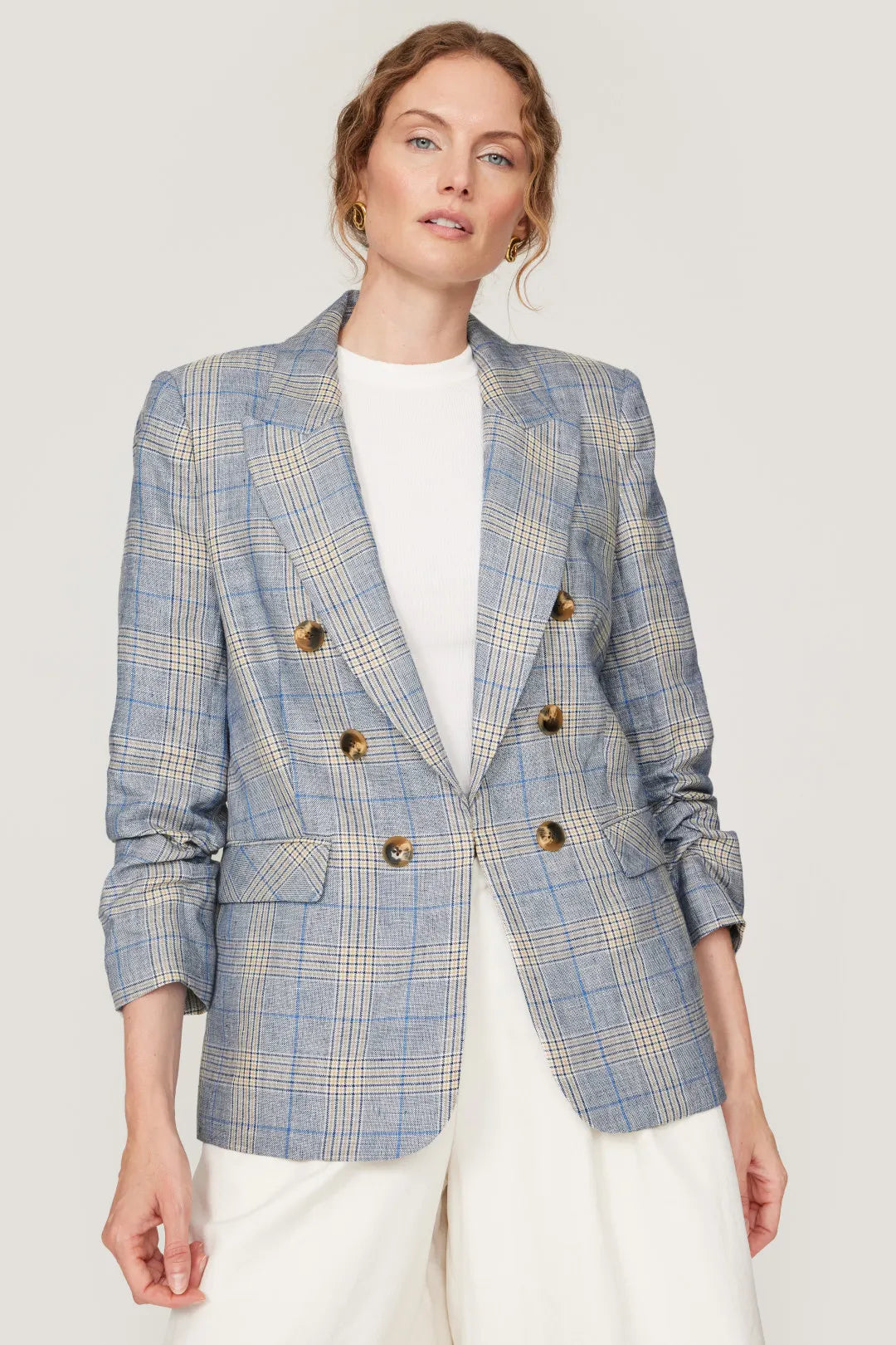 Veronica Beard Blue Plaid Beacon Dickey Jacket size 0