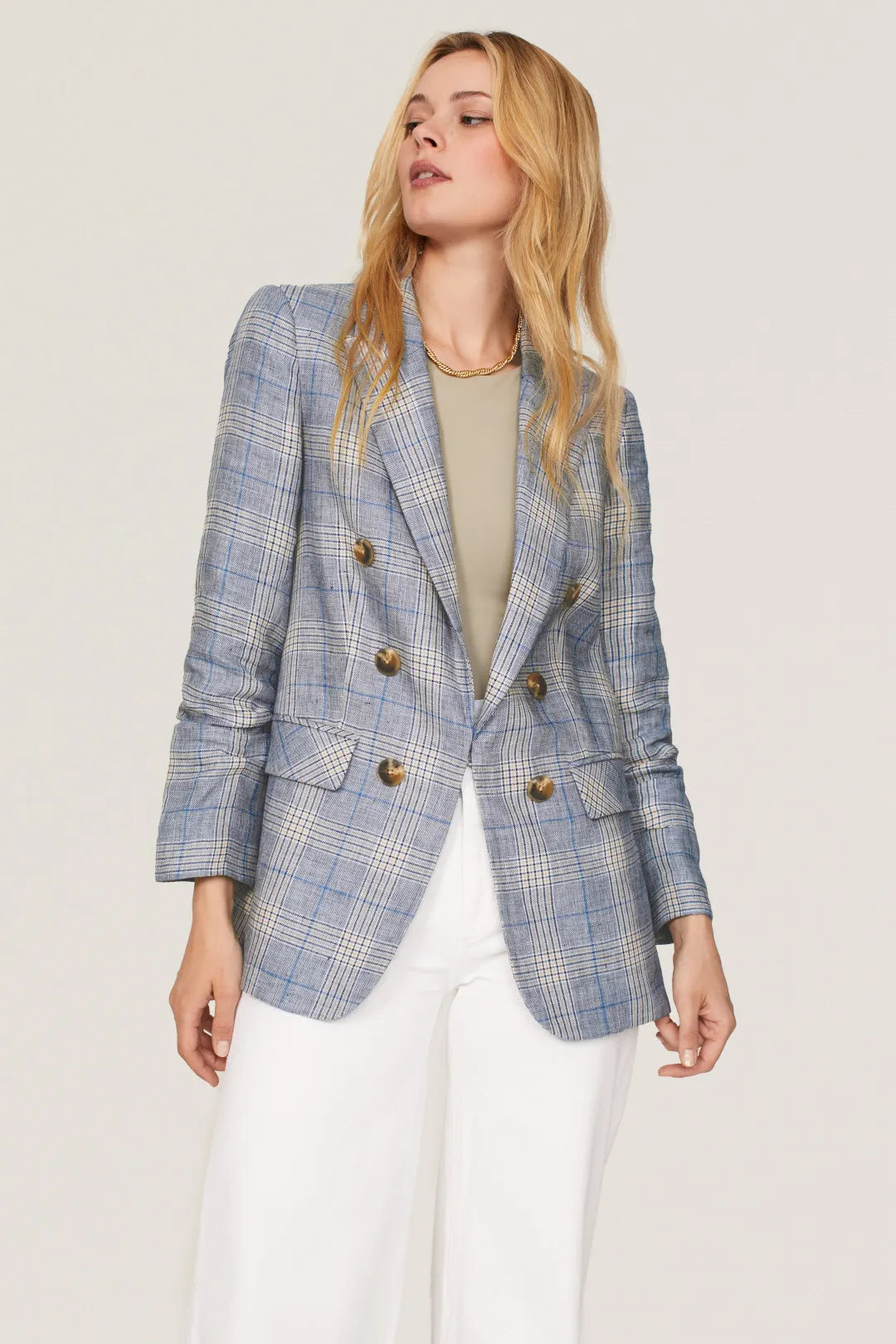 Veronica Beard Blue Plaid Beacon Dickey Jacket size 0