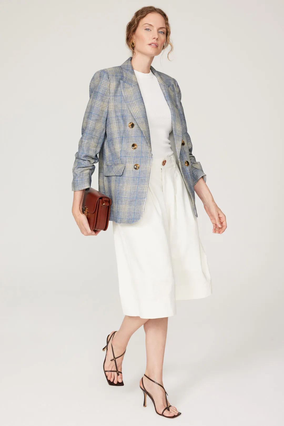 Veronica Beard Blue Plaid Beacon Dickey Jacket size 4