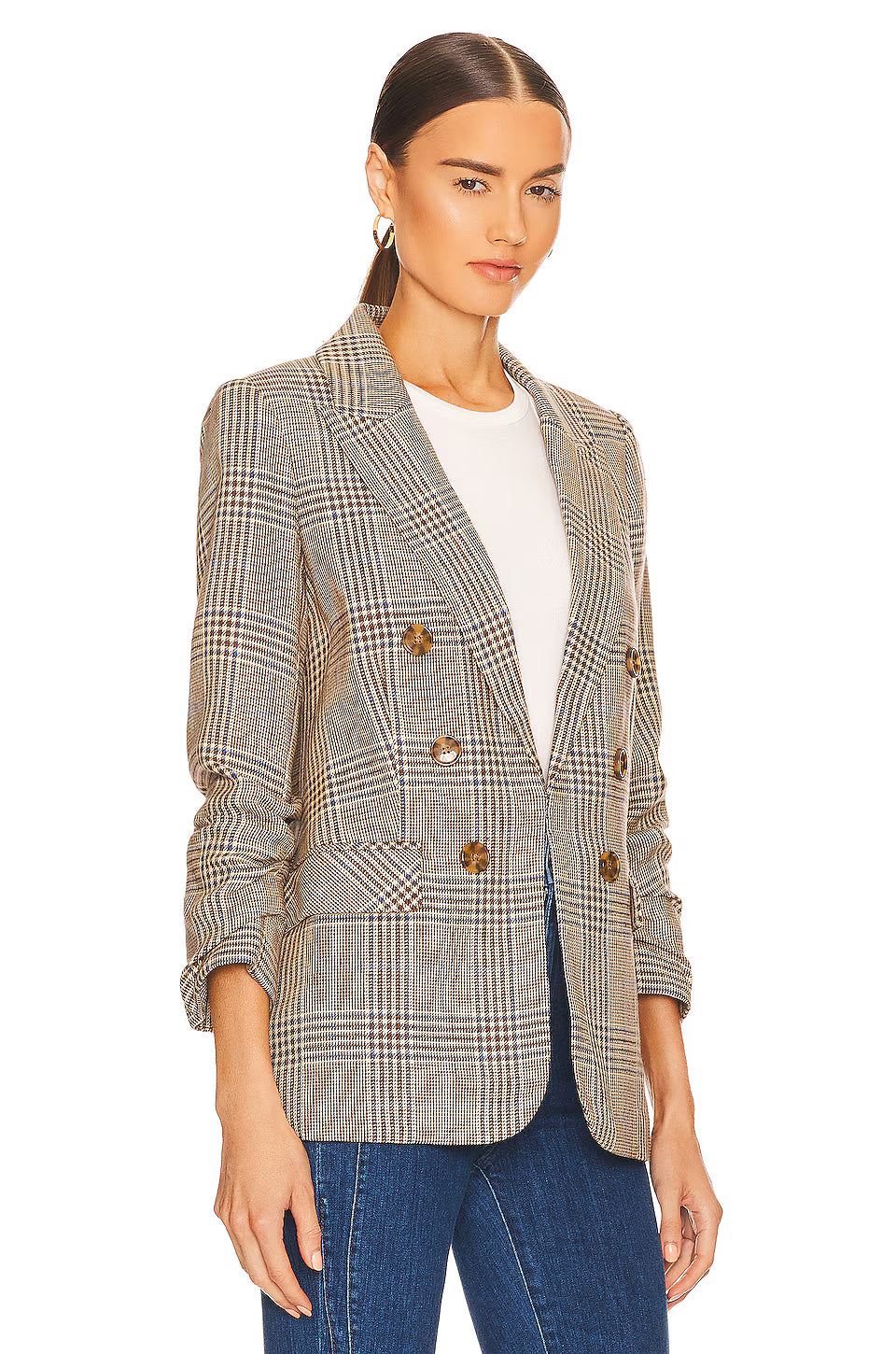 Veronica Beard Beacon Dickey Jacket in Camel/Steel size 4