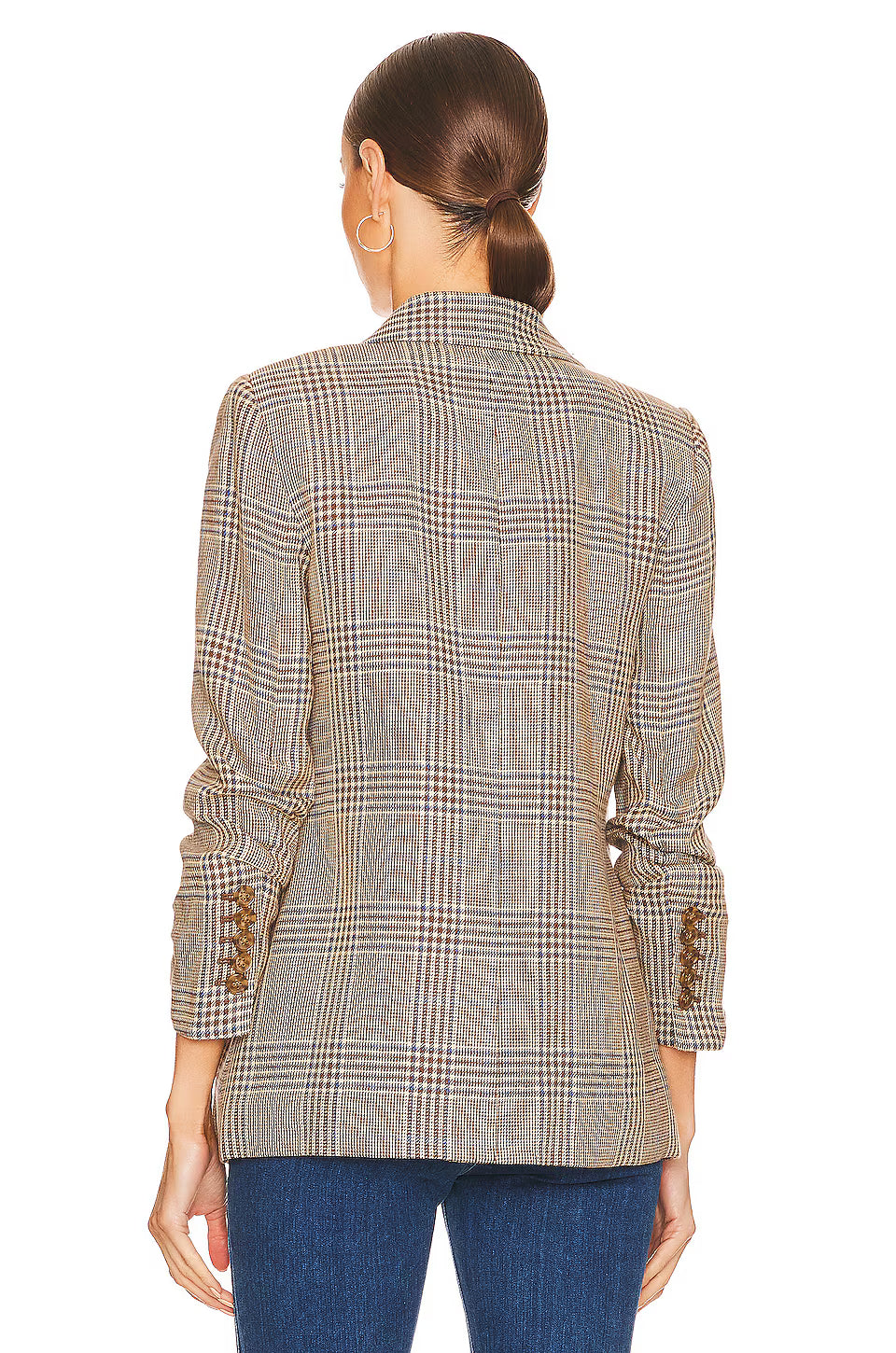 Veronica Beard Beacon Dickey Jacket Blazer in Camel & Blue Steel Multi size 4
