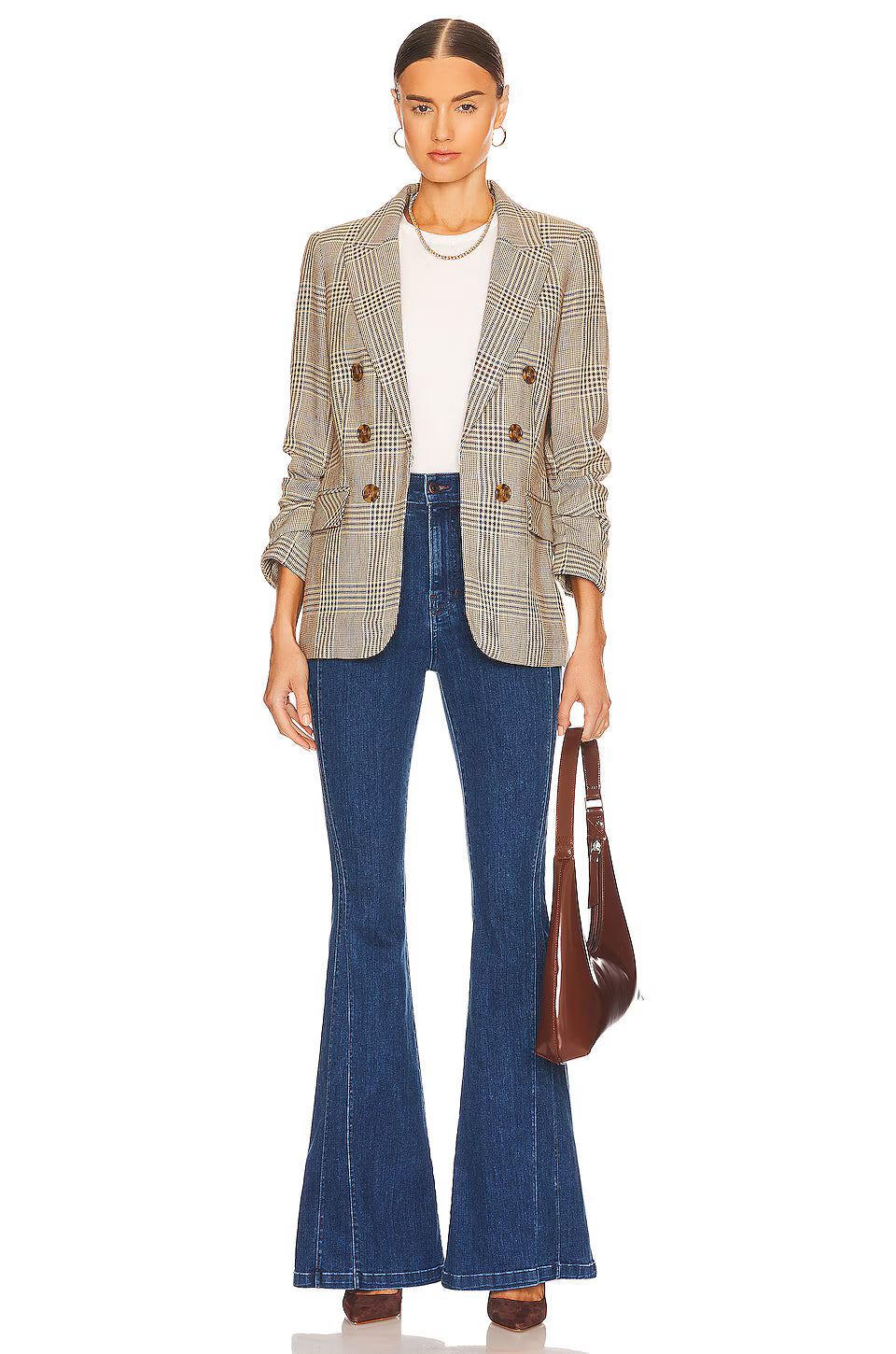 Veronica Beard Beacon Dickey Jacket in Camel/Steel size 4