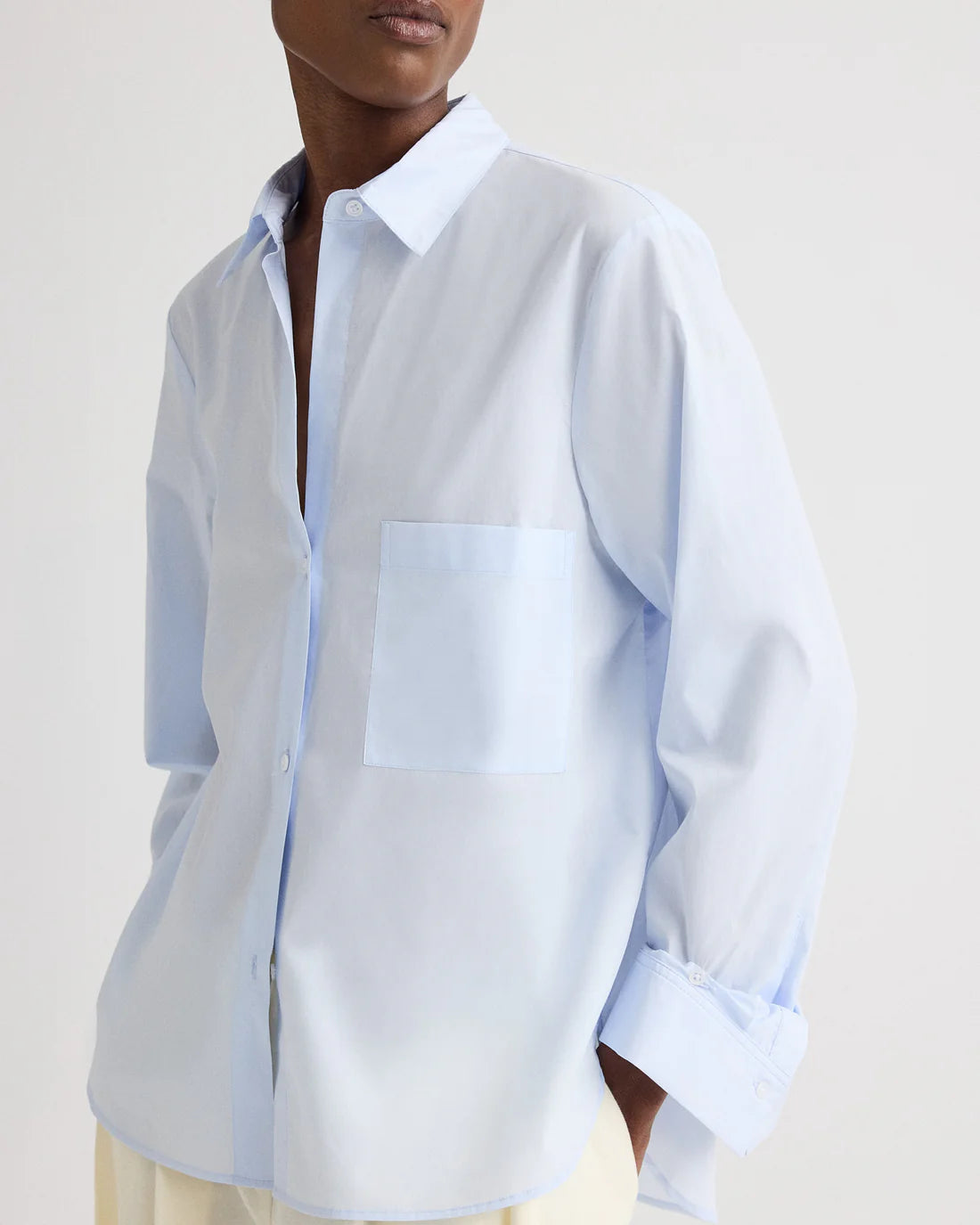 TWP The Next Morning Shirt in Baby Blue size XL