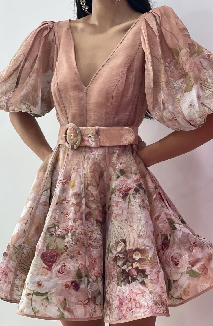 Zimmermann Dancer Puff Sleeve Mini Dress size 0 US 4