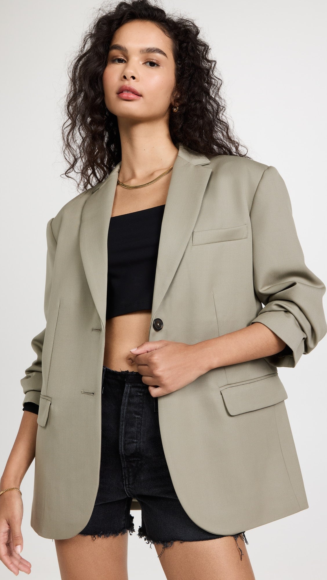 Anine Bing Quinn Blazer Jackey in Green size L NWT