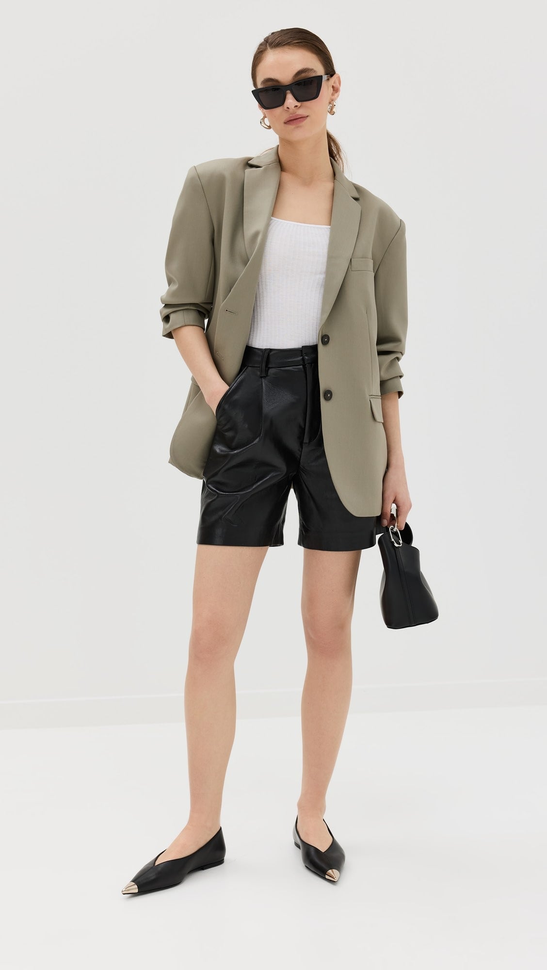 Anine Bing Quinn Blazer Jackey in Green size L NWT