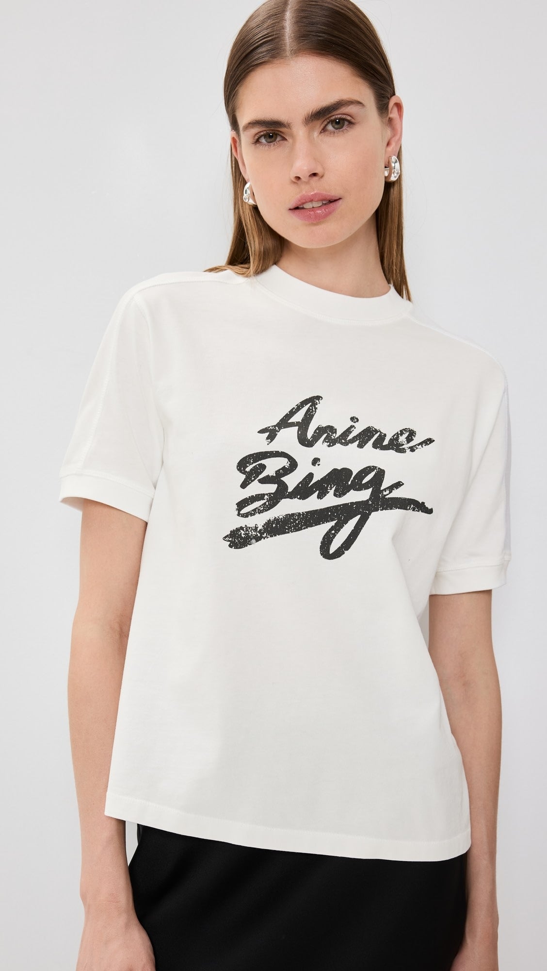 Anine Bing Jaylin Signature Tee size S