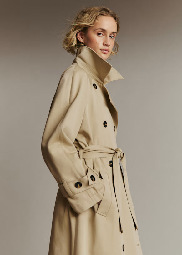 Sezane Pierce Trench Coat in Beige size 38 US 6