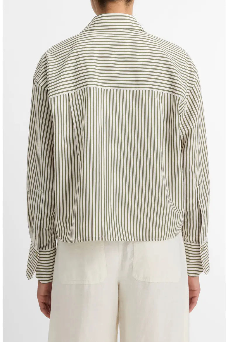 Vince Till Stripe Crop Shirt size XS