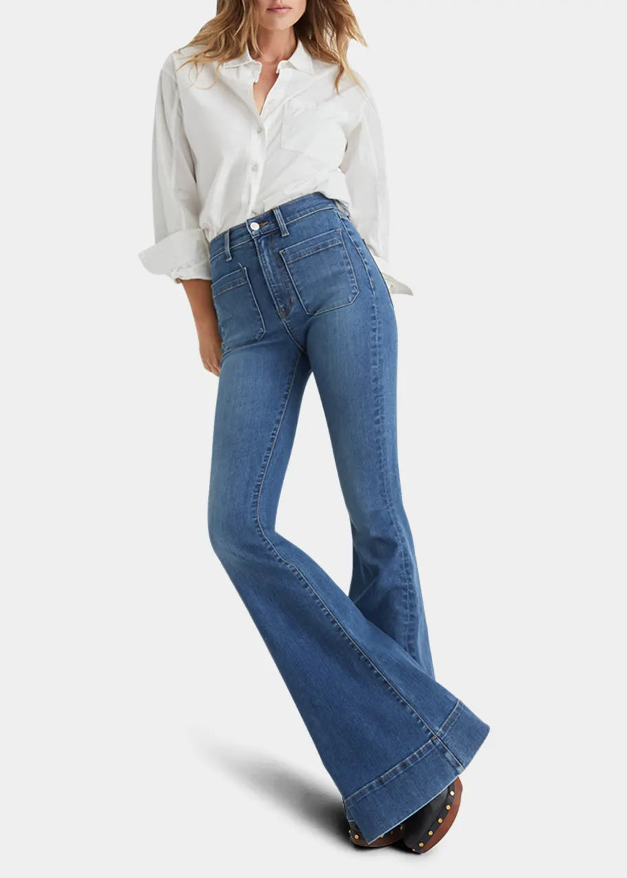 Veronica Beard Sheridan Exaggerated Flare High Rise Jeans size 29