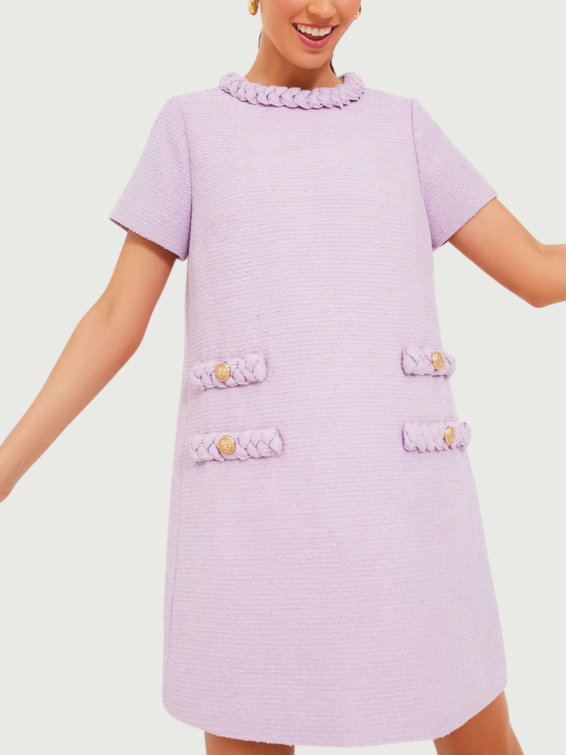 Tuckernuck Tweed Jackie Dress in Lilac size S